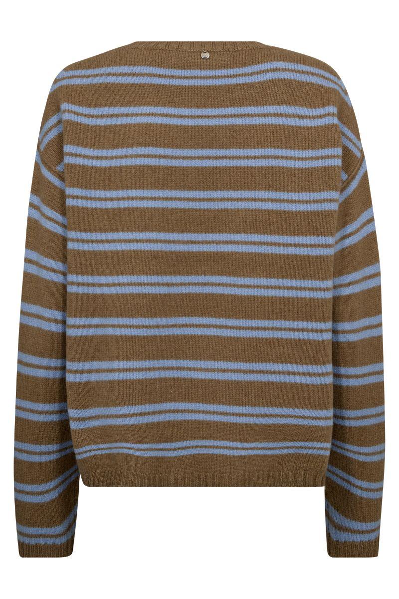 Khai Two Stripe Knit | True Camel | Strik fra Mos Mosh - Image 2