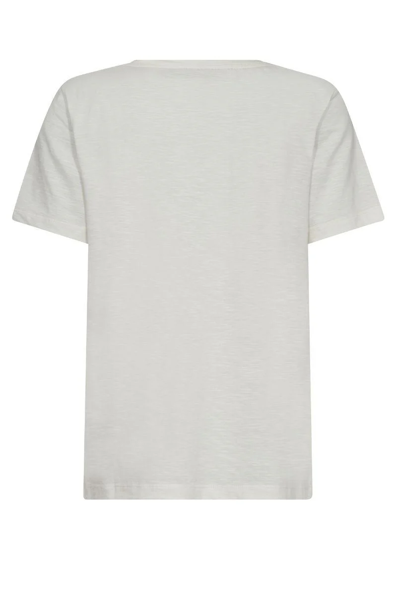 Kylah O-SS Deco Tee | Ecru | T-shirt fra Mos Mosh - Image 2