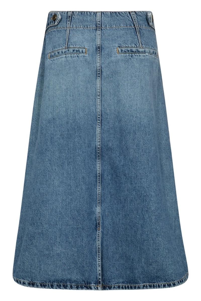 Leala Denim Skirt | Mid Blue | Nederdel fra Mos Mosh - Image 3