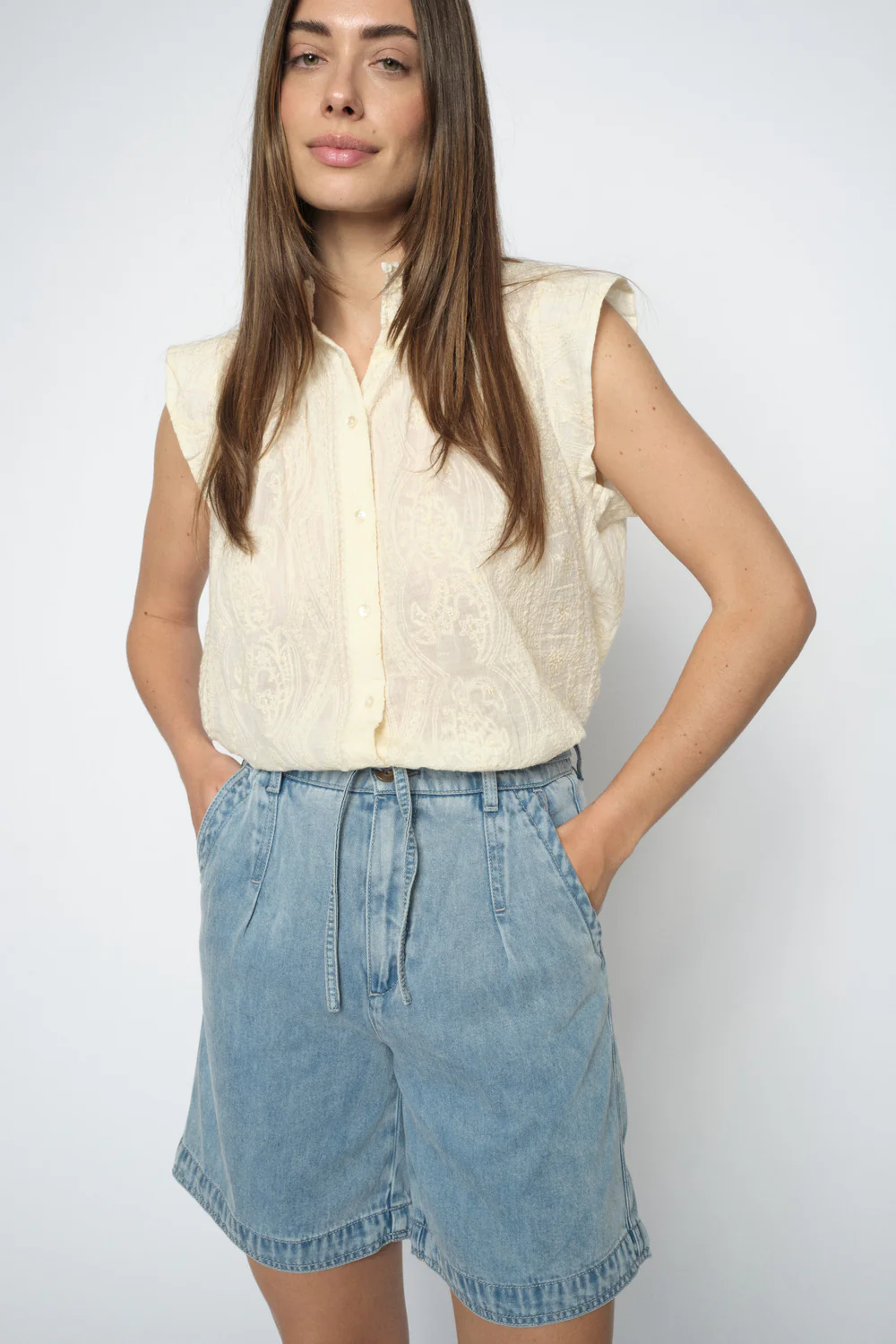 Leli Denim Shorts Shorts | Light Blue | Shorts fra Mos Mosh - Image 3