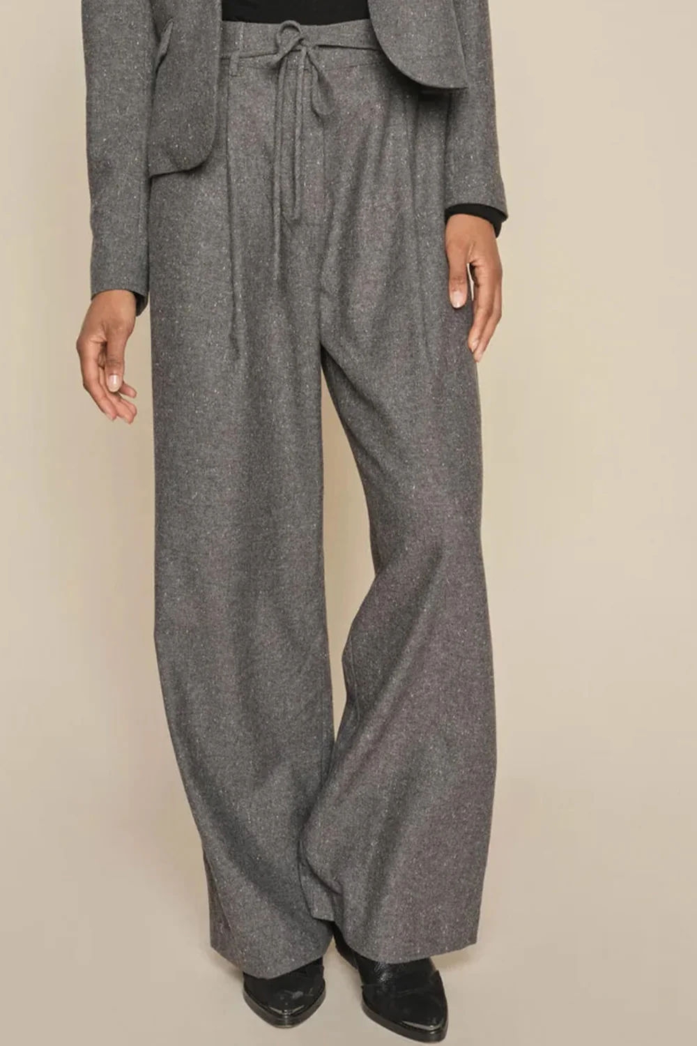 Leslie Zenia Pant Long | Black | Bukser fra Mos Mosh
