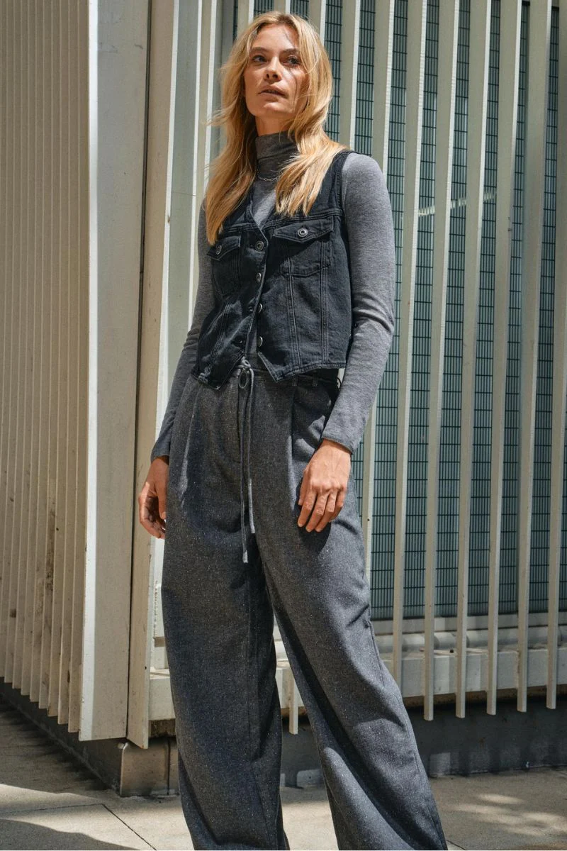 Leslie Zenia Pant Long | Black | Bukser fra Mos Mosh - Image 2