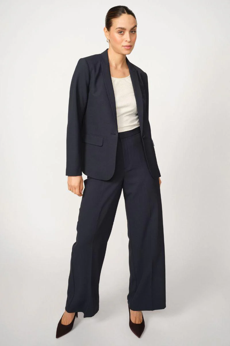 Leya Miley Pant Long | Salute Navy | Bukser fra Mos Mosh - Image 4