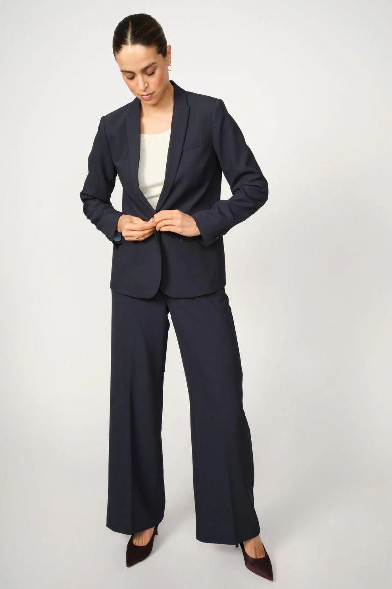 Leya Miley Pant Long | Salute Navy | Bukser fra Mos Mosh - Image 5