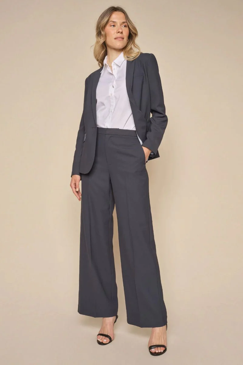 Leya Miley Pant Long | Salute Navy | Bukser fra Mos Mosh - Image 8