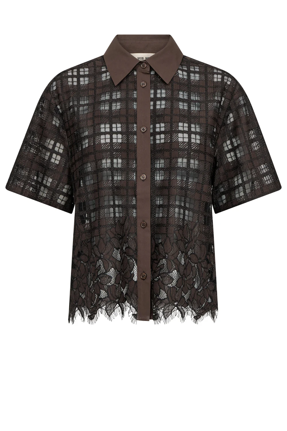 Lia Checko SS Lace Shirt | Delicioso | Skjorte fra Mos Mosh
