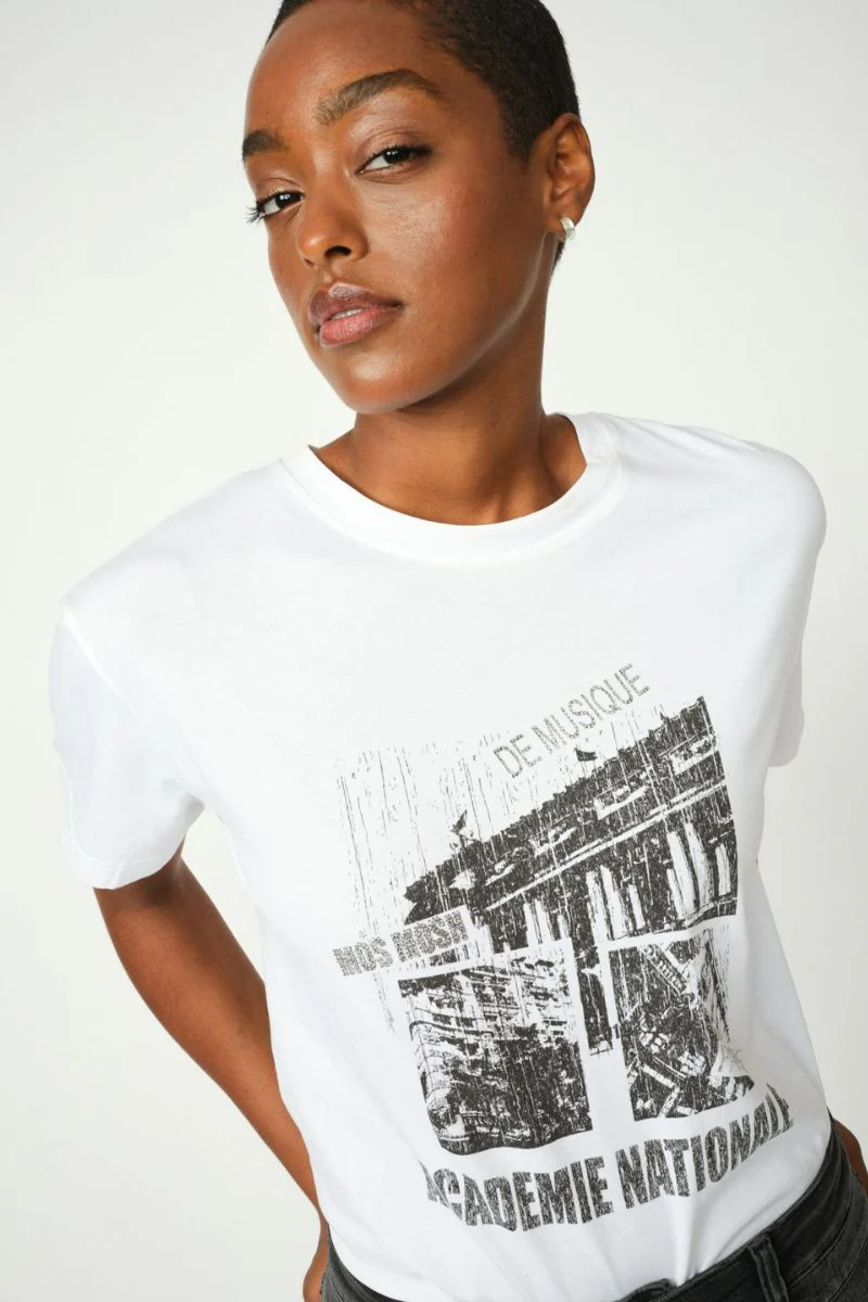 Livia O-SS Tee | White | T-shirt fra Mos Mosh - Image 6