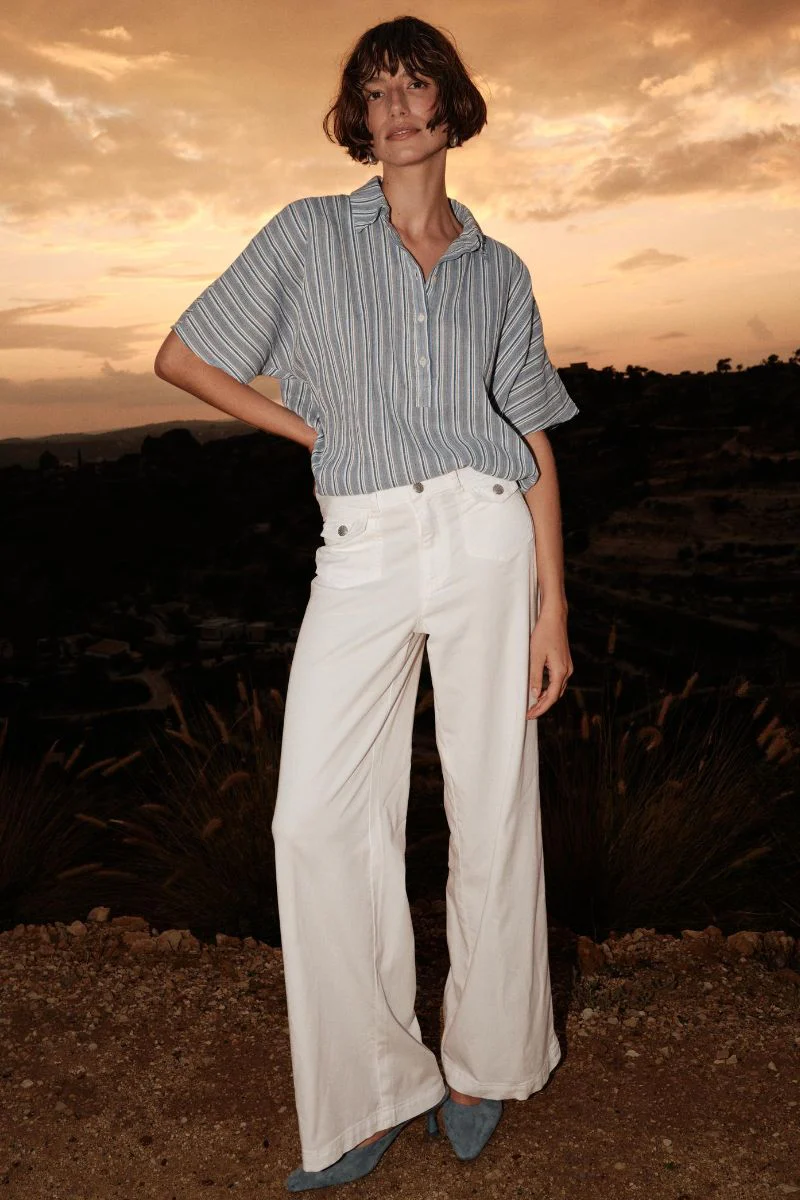 Lowana Friz Stripe Blouse | Regatta | Bluse fra Mos Mosh - Image 5