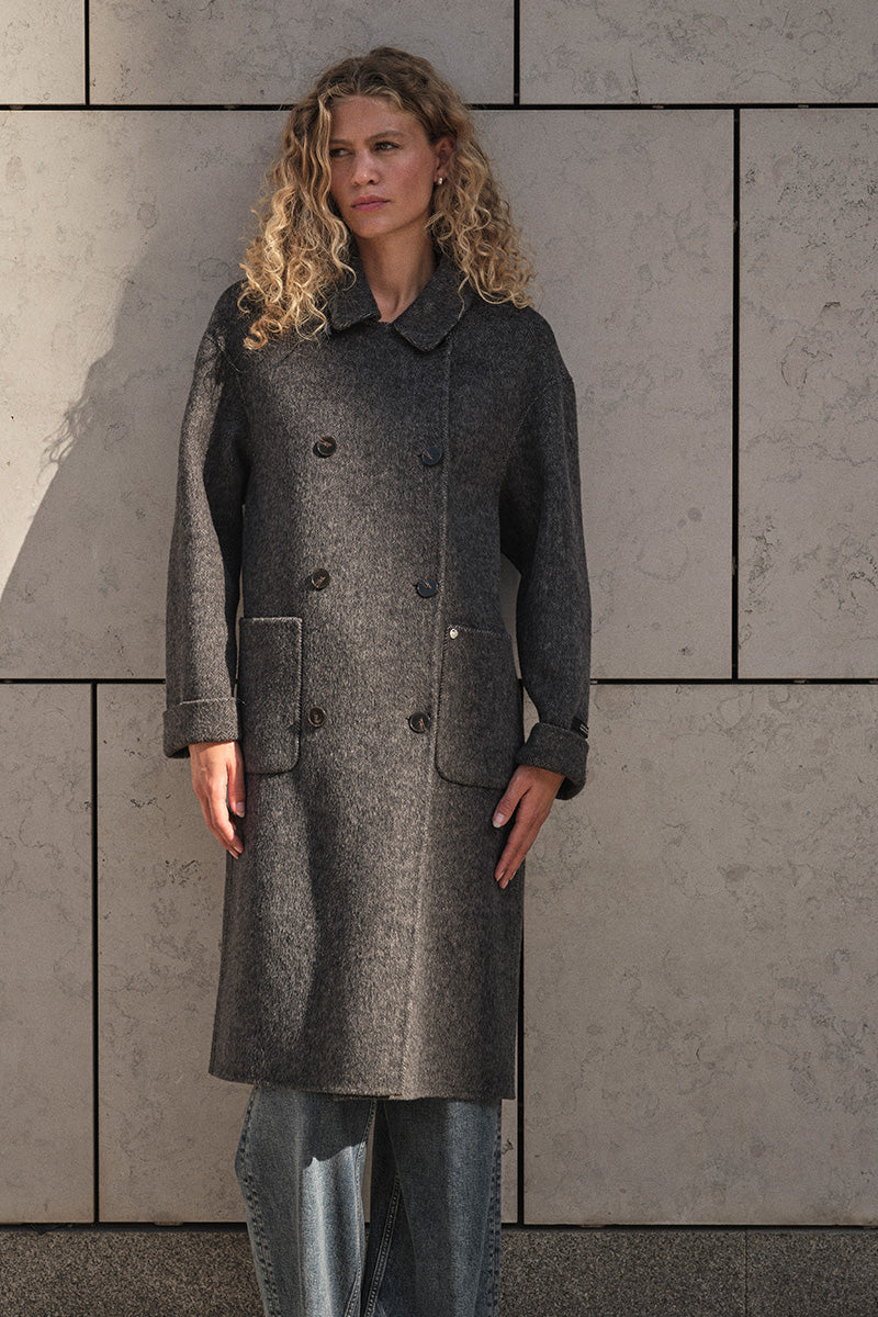 Lucca Barkley Wool Coat | Phantom | Jakke fra Mos Mosh - Image 3