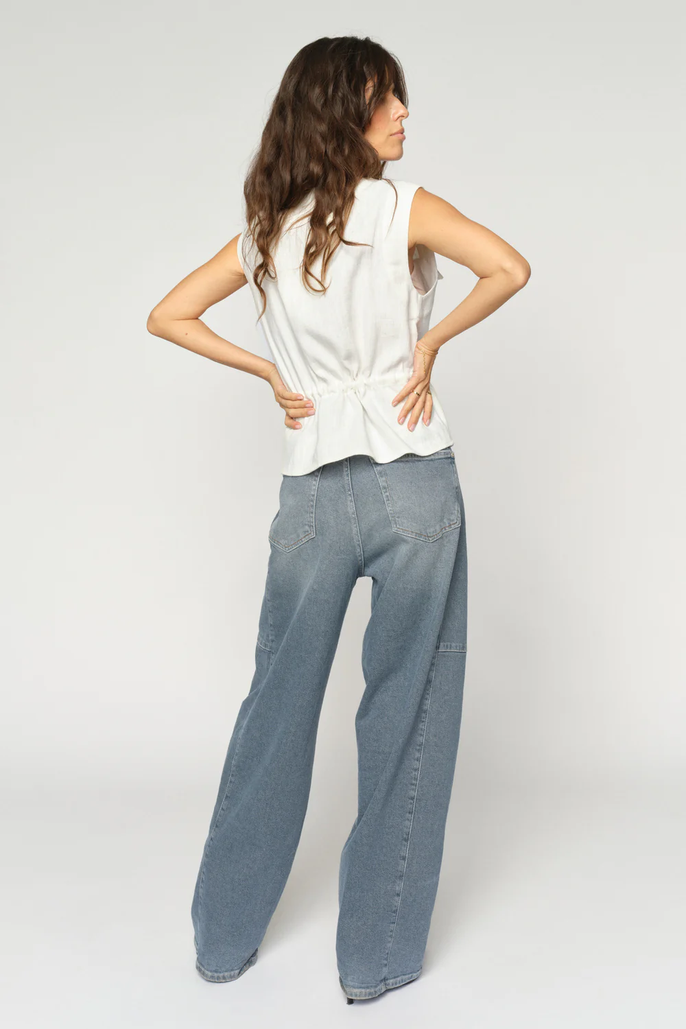 Malago Wosjta Jeans 32' | Vintage Blue | Jeans fra Mos Mosh - Image 9