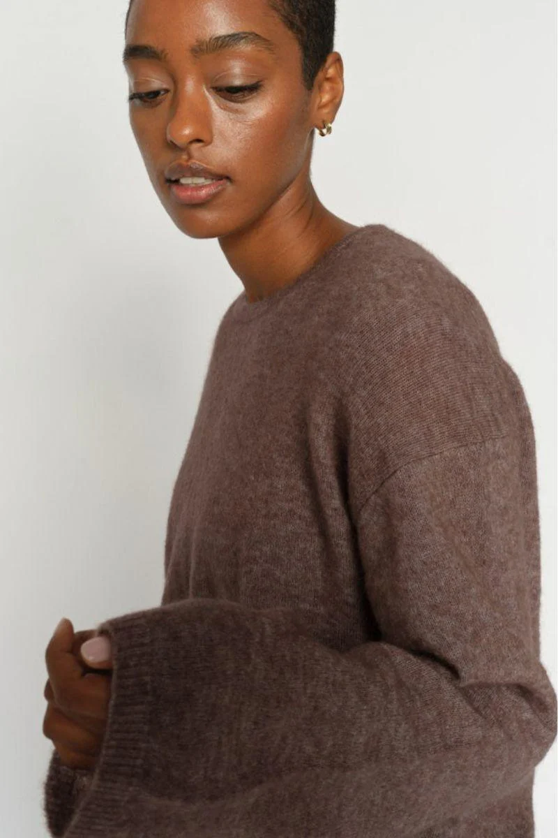 Mape O-Neck Knit | Coffee Quartz | Strik fra Mos Mosh - Image 5