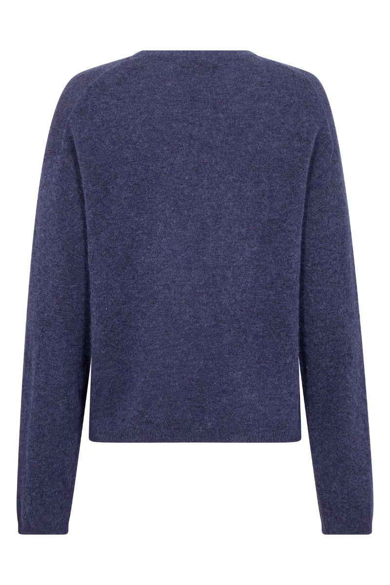 Mape O-Neck Knit | Crown Blue | Strik fra Mos Mosh - Image 3