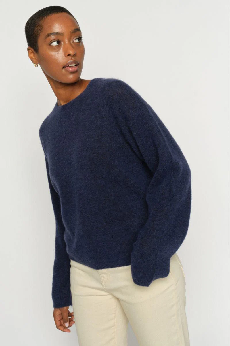 Mape O-Neck Knit | Crown Blue | Strik fra Mos Mosh - Image 4