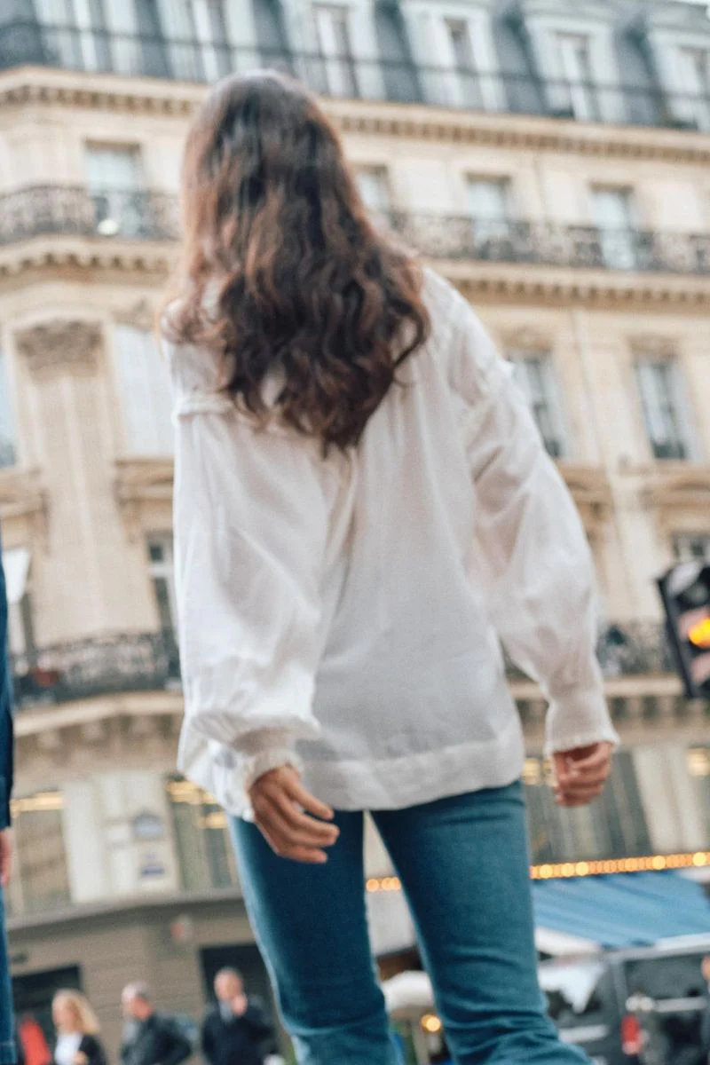 Marb Sansa Emb Blouse | Ecru | Bluse fra Mos Mosh
