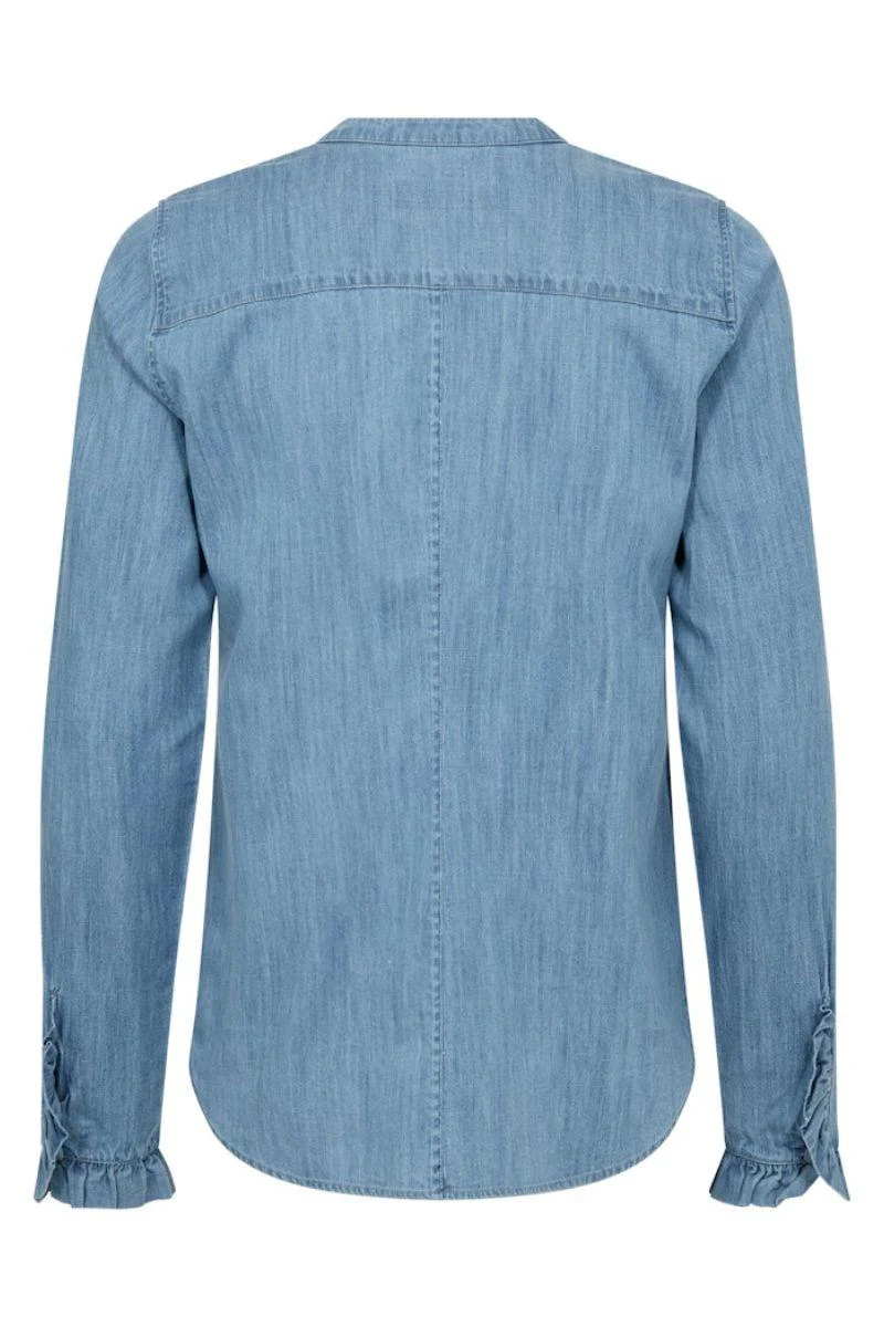 Mattie Denim Shirt | Mid Blue | Skjorte fra Mos Mosh - Image 3
