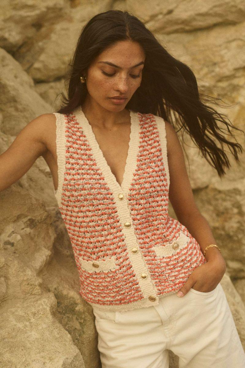 Miah Knit Vest | Emberglow | Vest fra Mos Mosh - Image 5