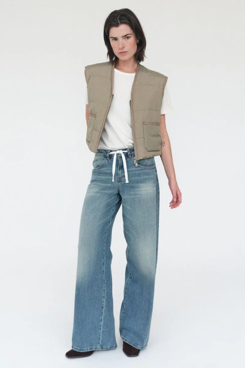 Milo String Jeans Long | Mid Blue | Jeans fra Mos Mosh - Image 11