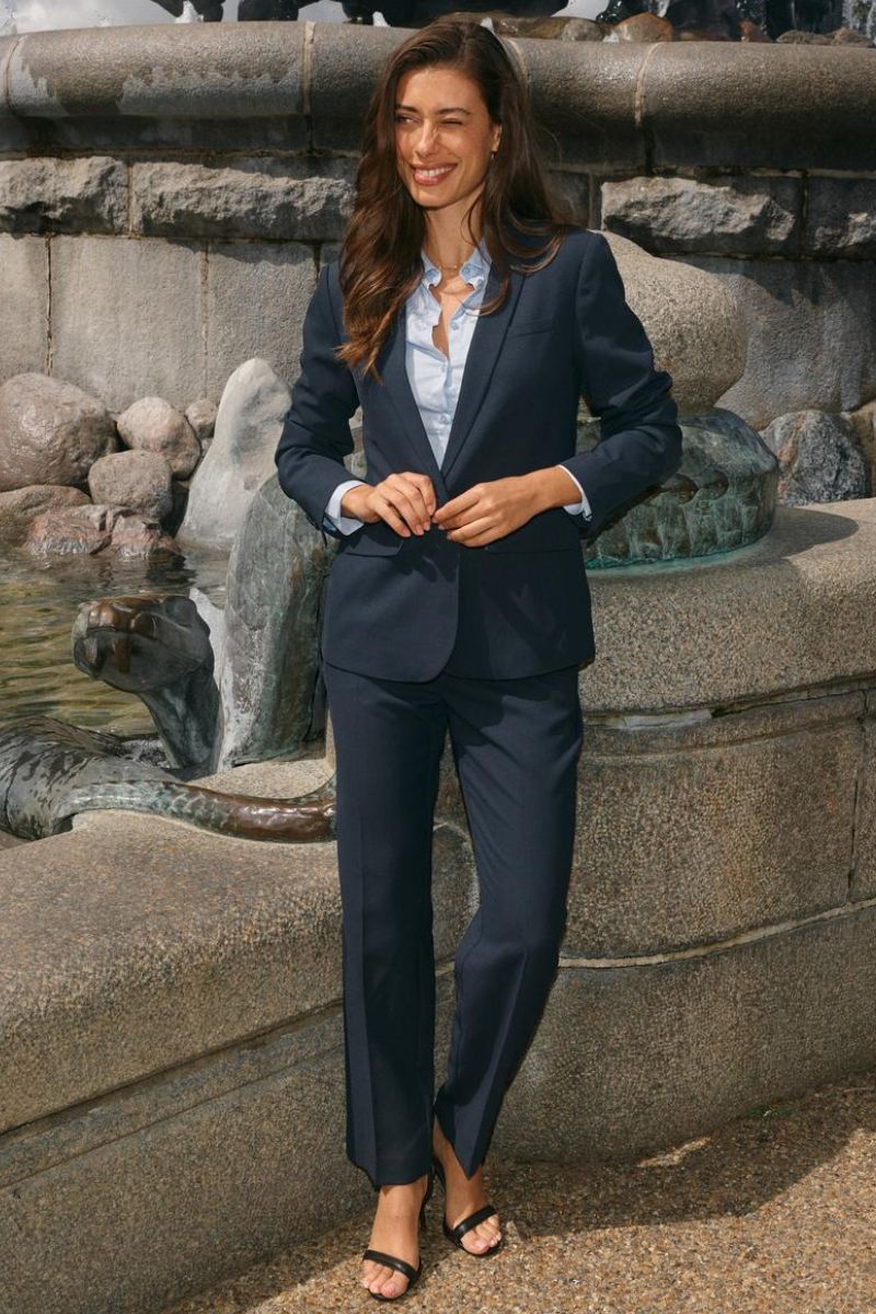 Myla Miley Pant Ankle | Salute Navy | Bukser fra Mos Mosh - Image 2