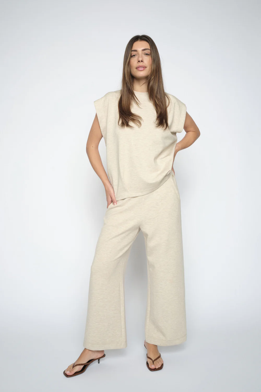 Namara O-SL Sweatshirt | Sesame | Bluse fra Mos Mosh - Image 8