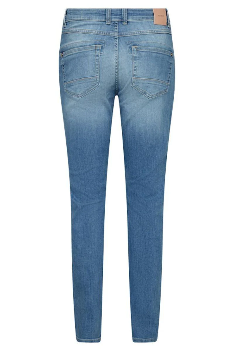 Naomi Salute Emb. Jeans 30' | Mid Blue | Jeans fra Mos Mosh - Image 2