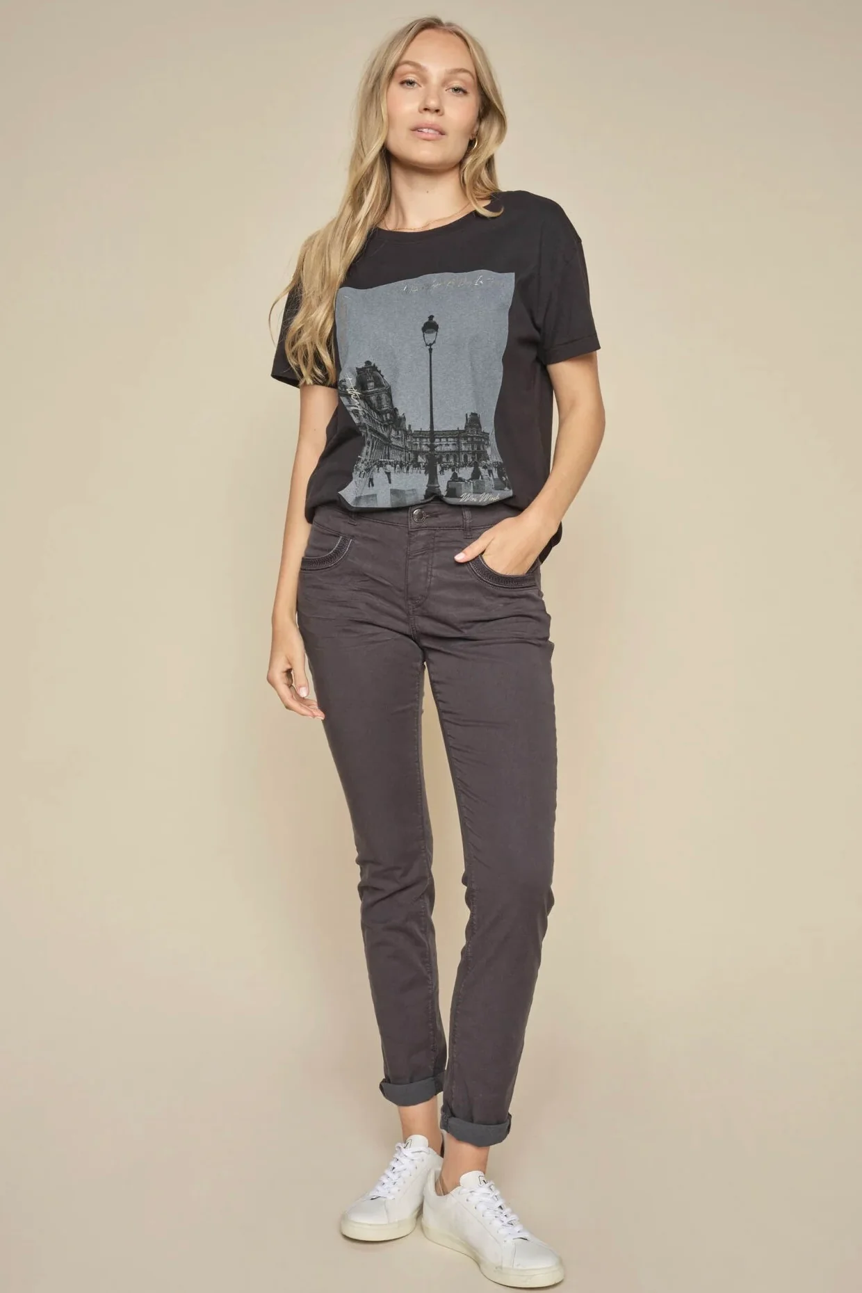 Naomi Treasure Pant Regular | Phantom | Bukser fra Mos Mosh - Image 3