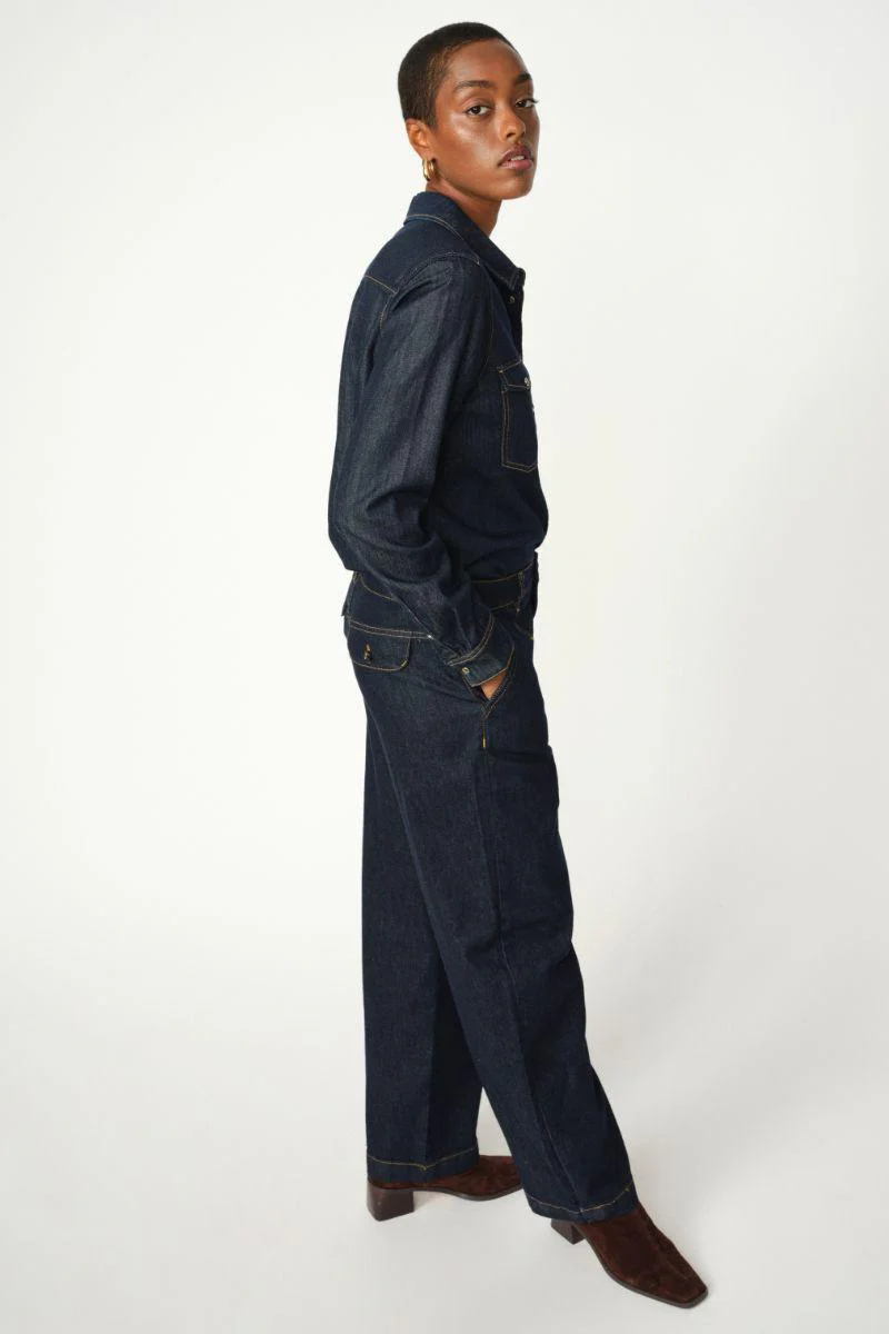 Natalie Denim Shirt | Dark Blue | Skjorte fra Mos Mosh - Image 8