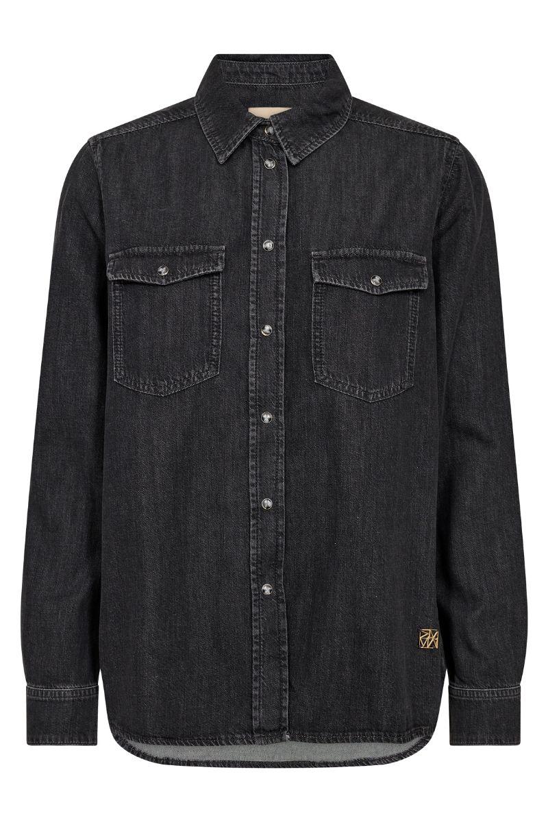 Natalie Denim Shirt | Grey | Skjorte fra Mos Mosh - Image 2