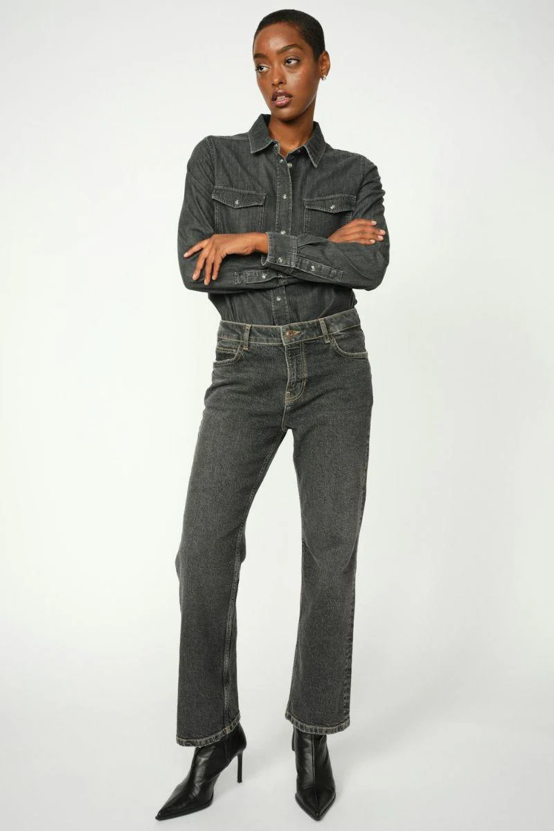 Natalie Denim Shirt | Grey | Skjorte fra Mos Mosh - Image 6