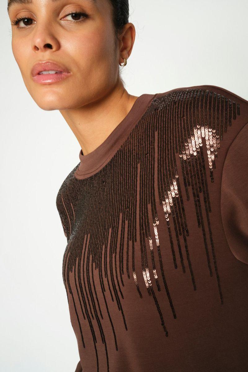 Neve O-LS Glam Sweatshirt | Bracken | Sweats fra Mos Mosh - Image 4