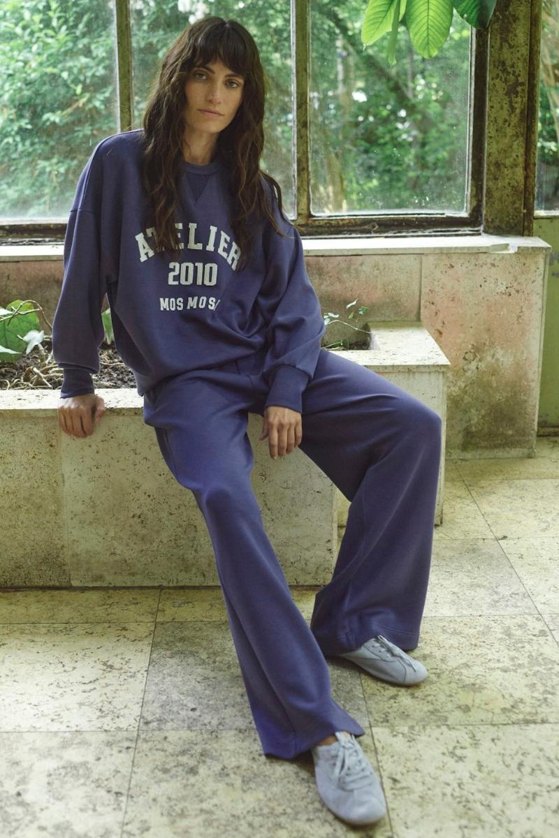 Nima O-LS Sweatshirt | Crown Blue | Bluse fra Mos Mosh - Image 5