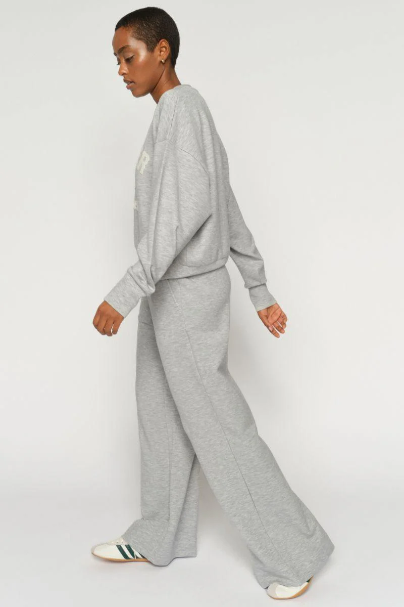 Nima O-LS Sweatshirt | Grey Melange | Bluse fra Mos Mosh - Image 6