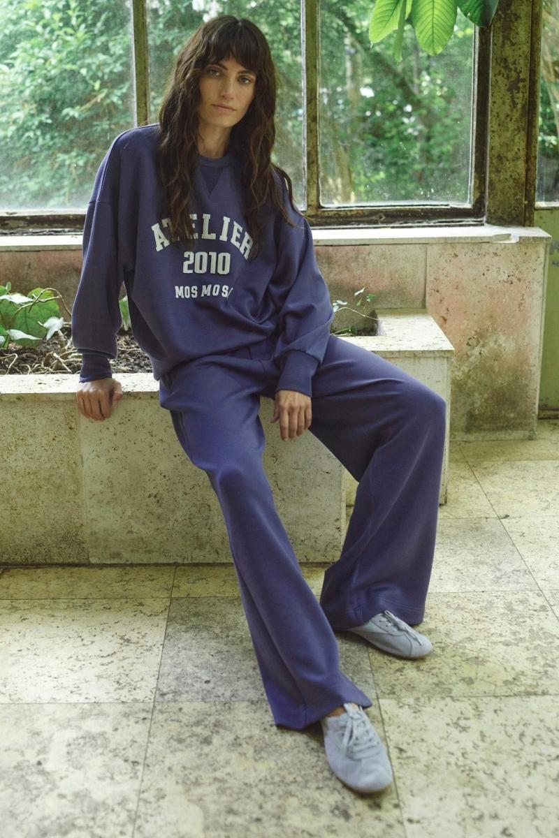 Nima Sweatpant | Crown Blue | Bluse fra Mos Mosh - Image 3