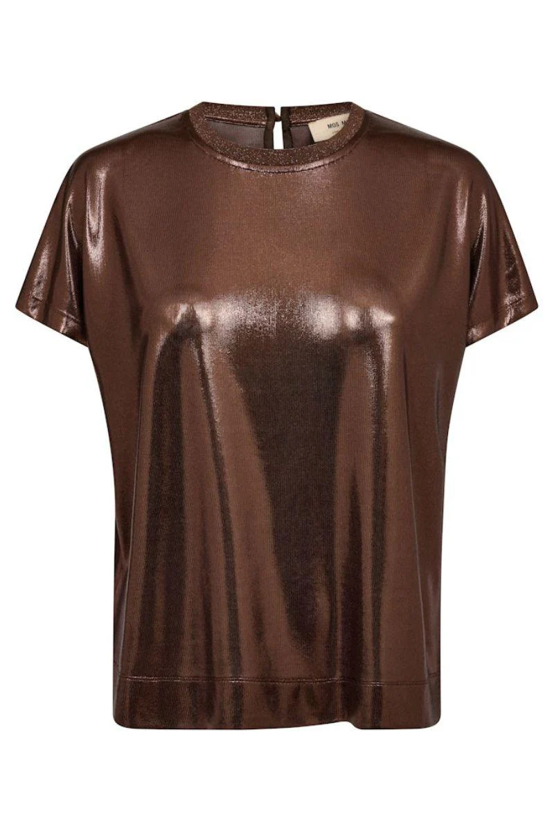 Nivola O-neck Metallic Tee | Bracken | T-shirt fra Mos Mosh