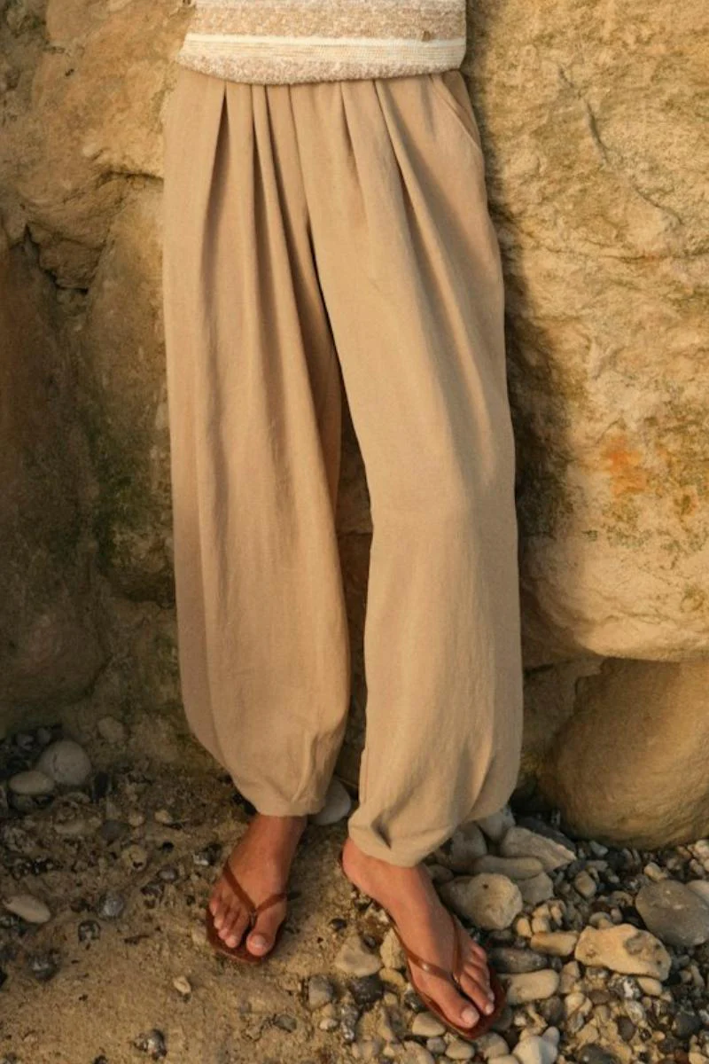 Nuello Gunilla Pant Ankle | Sesame | Bukser fra Mos Mosh - Image 3