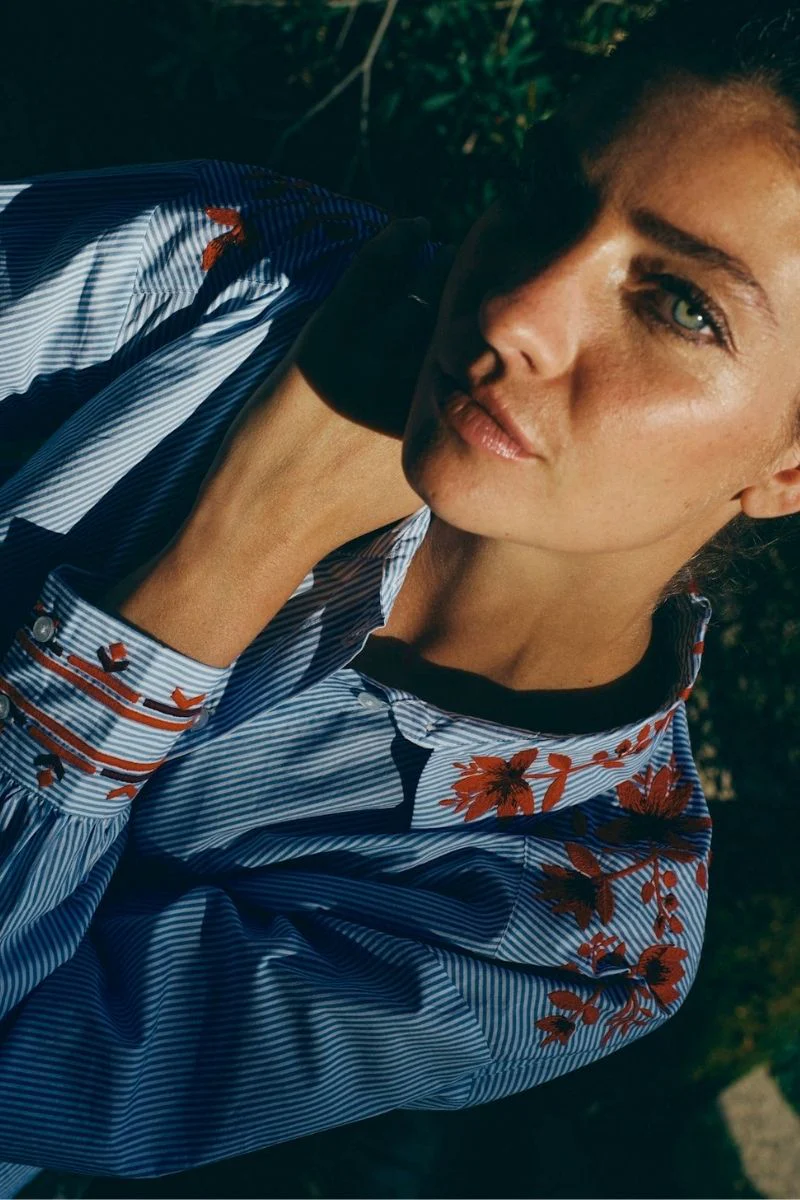 Osmo Stripey Shirt | Brunnera Blue | Skjorte fra Mos Mosh - Image 3