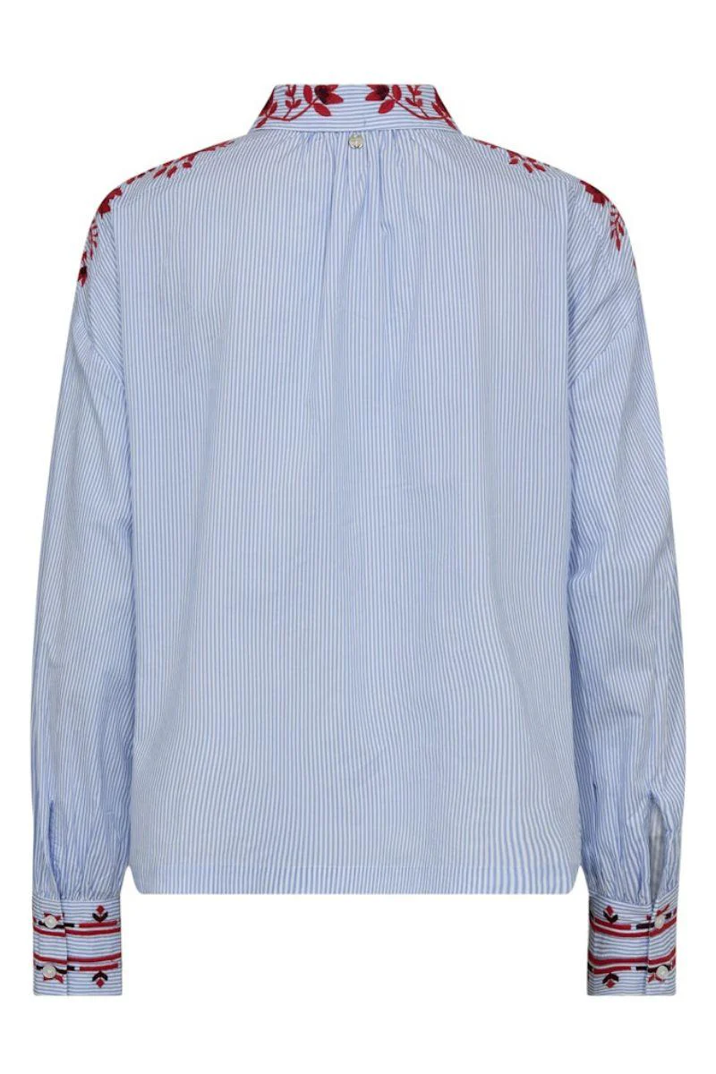 Osmo Stripey Shirt | Brunnera Blue | Skjorte fra Mos Mosh - Image 4