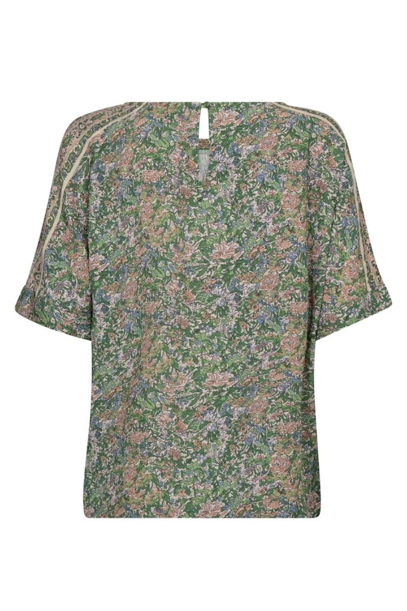 Palma Flowish Orchid Blouse | Turf Green | Bluse fra Mos Mosh - Image 4