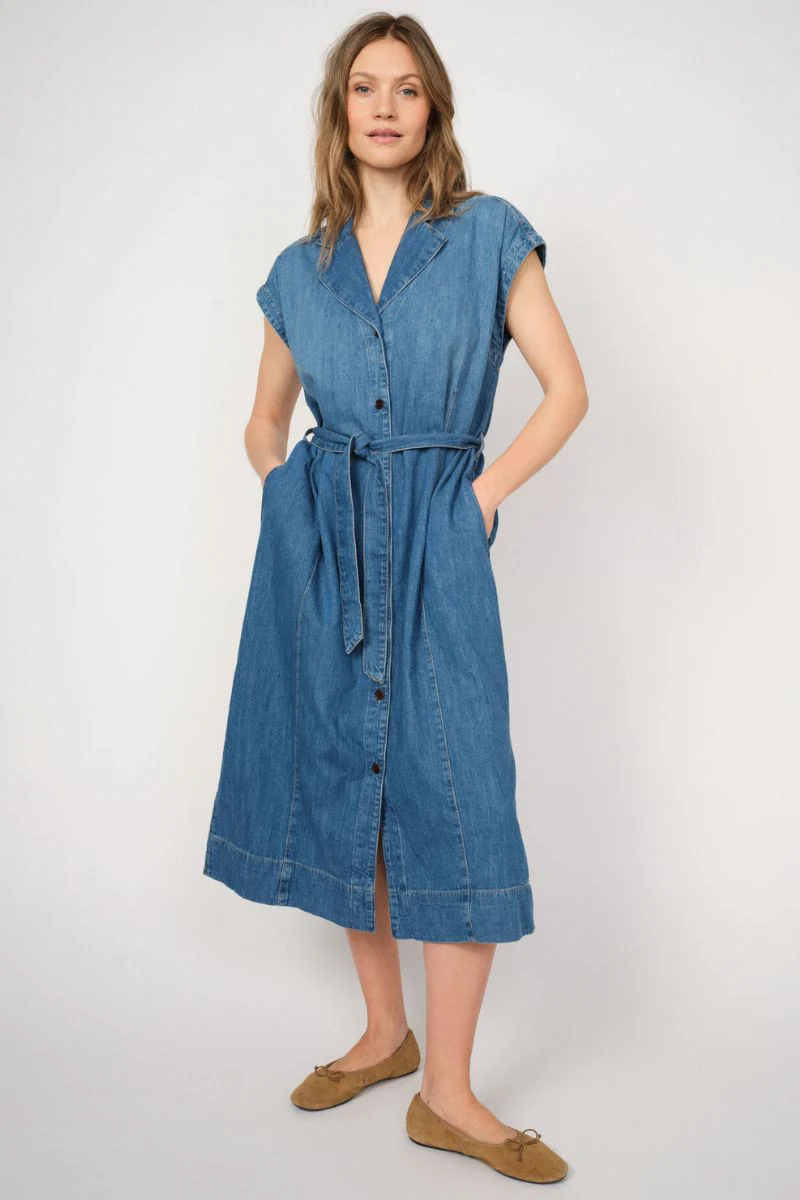 Pitti Nalin Dress| Mid Blue | Kjole fra Mos Mosh - Image 5
