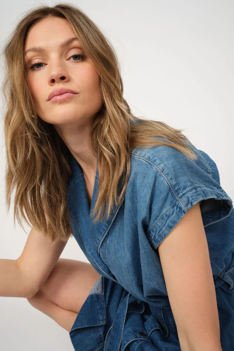 Pitti Nalin Dress| Mid Blue | Kjole fra Mos Mosh - Image 9