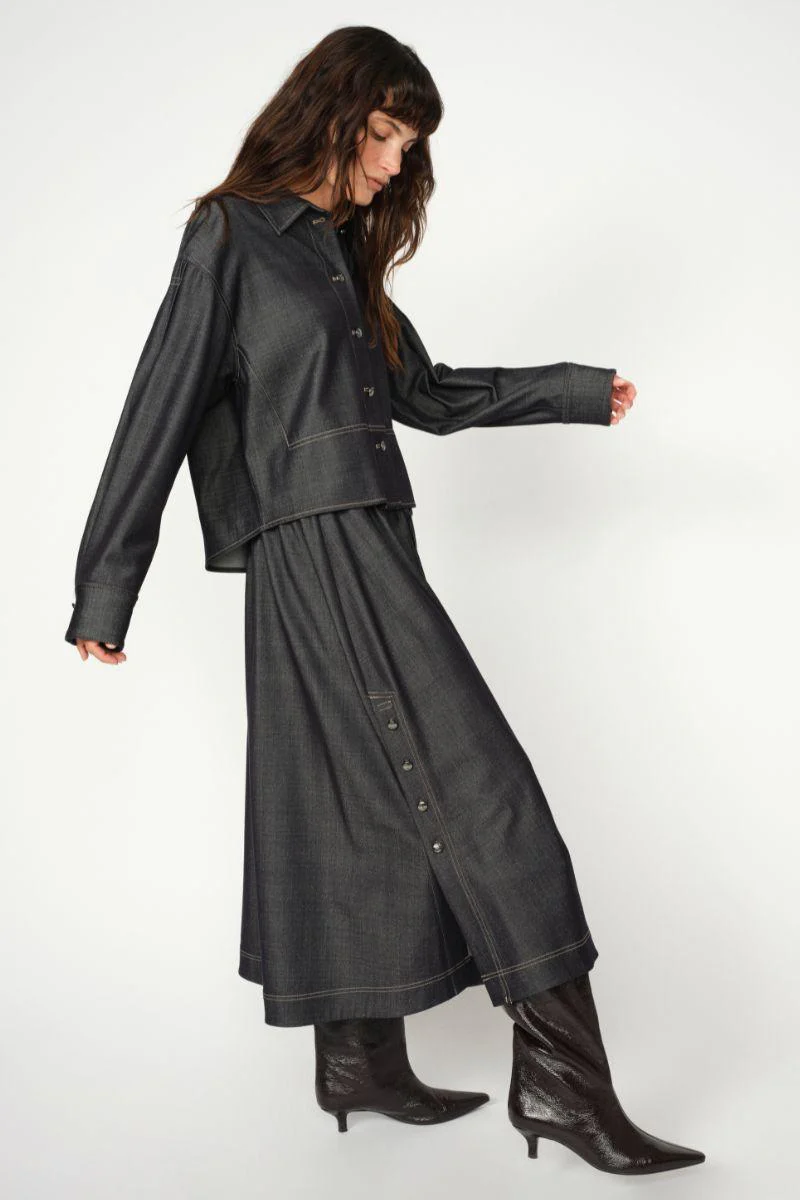 Poy Cilla Skirt | Black | Nederdel fra Mos Mosh - Image 12