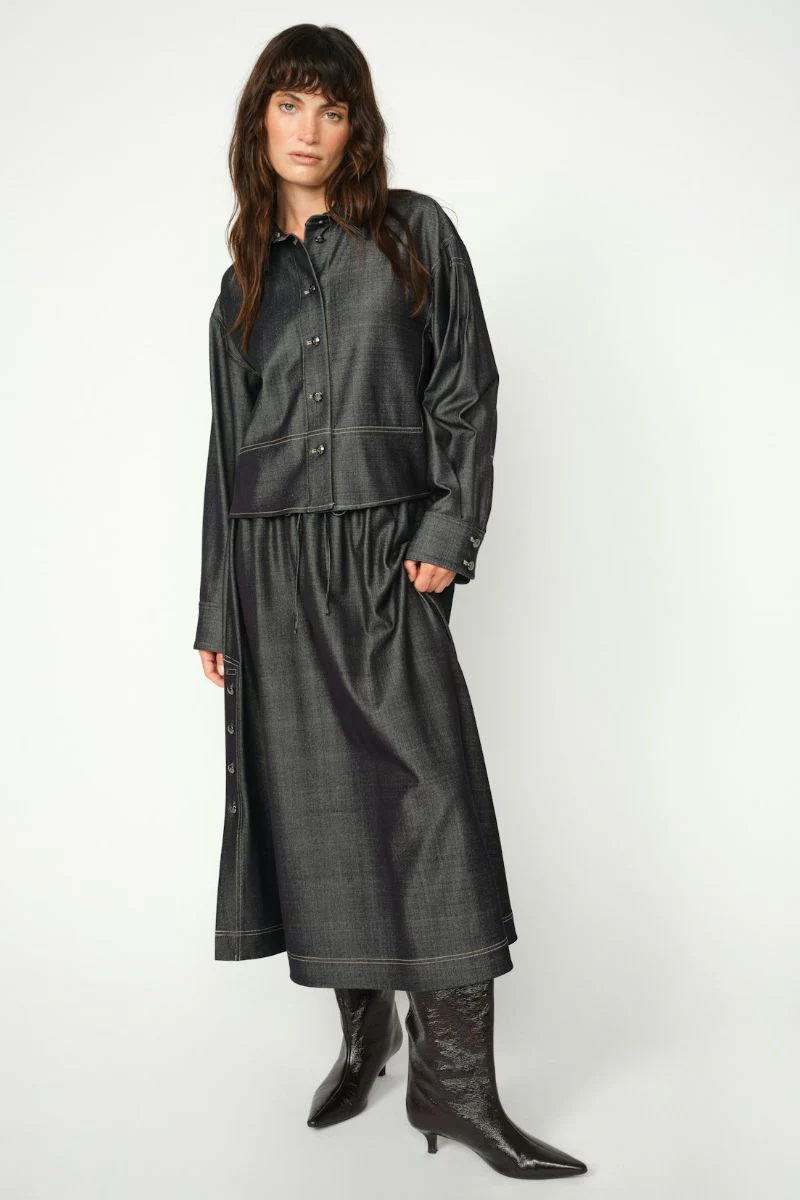 Poy Cilla Skirt | Black | Nederdel fra Mos Mosh - Image 3