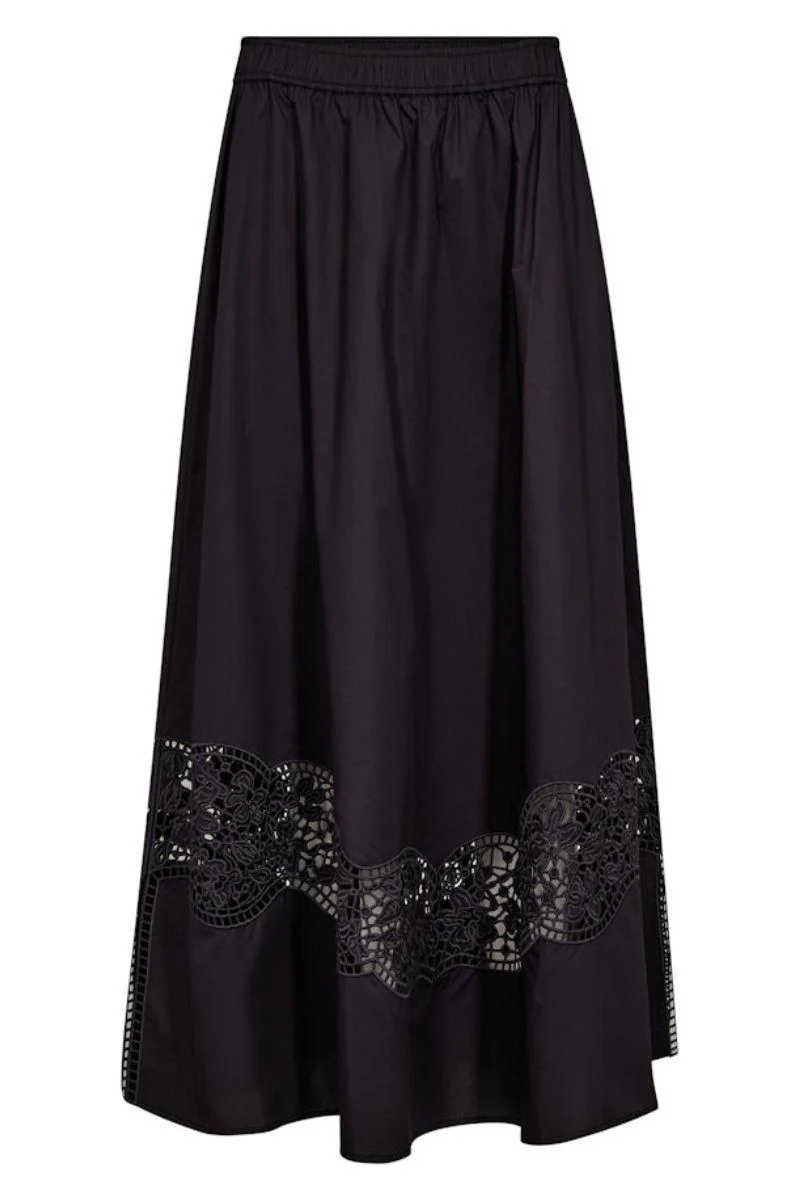 Redu Cotoni Skirt | Black | Nederdel fra Mos Mosh - Image 2