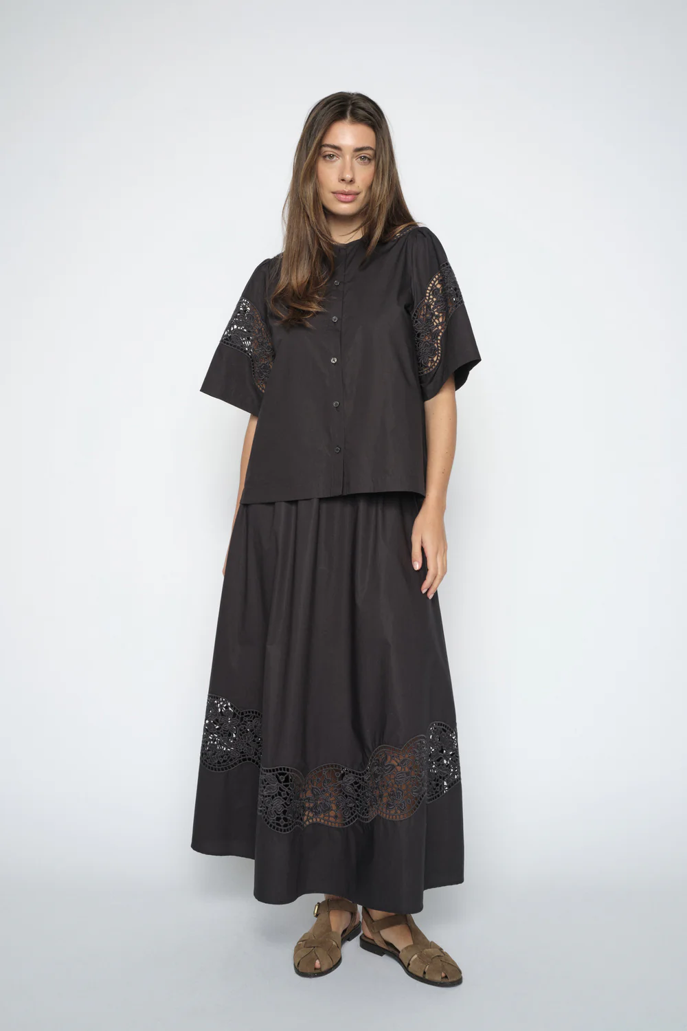 Redu Cotoni Skirt | Black | Nederdel fra Mos Mosh - Image 4