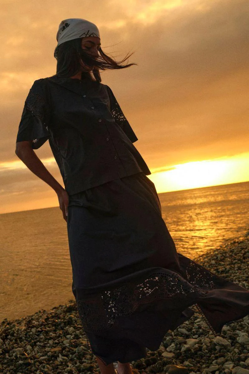 Redu Cotoni Skirt | Black | Nederdel fra Mos Mosh - Image 9