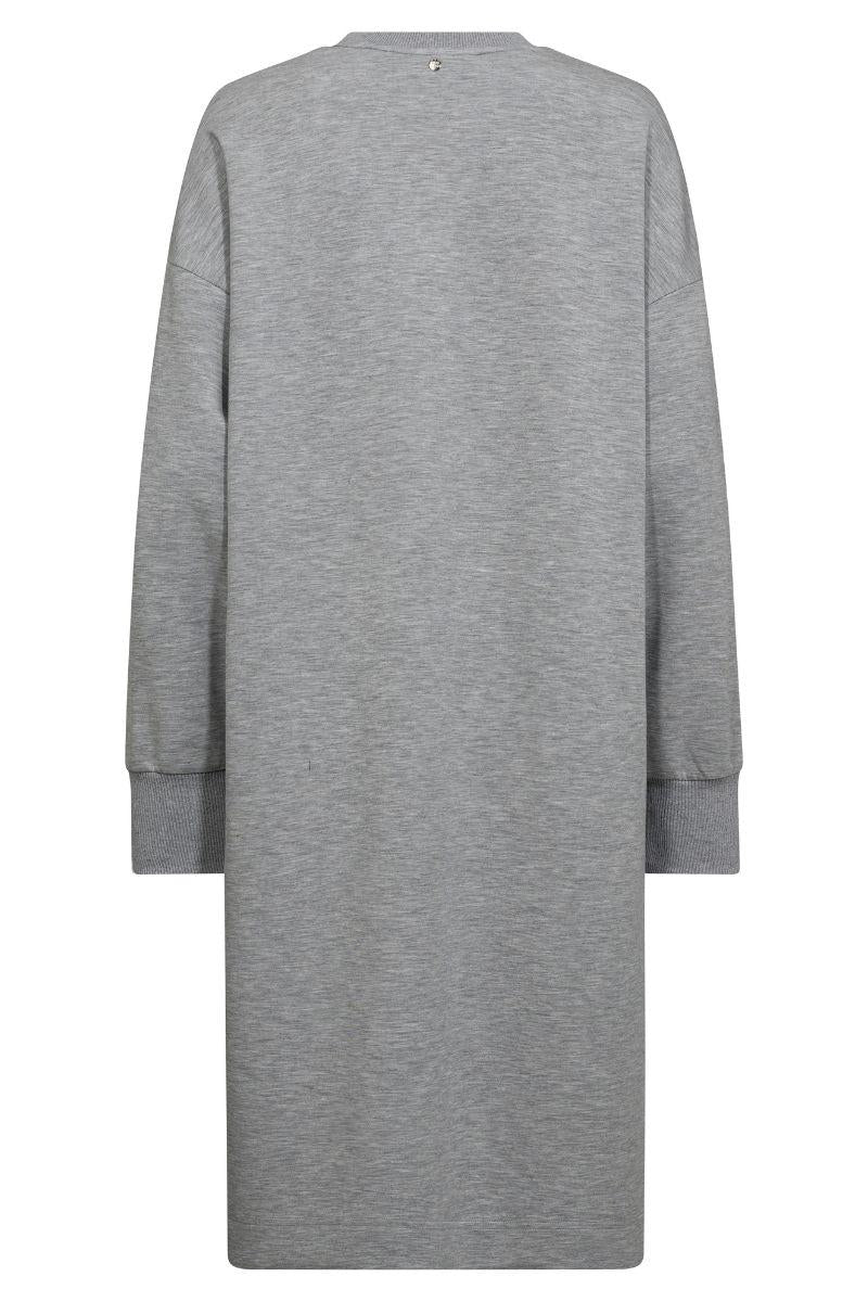 Renzi O-LS Sweatdress | Grey Melange | Kjole fra Mos Mosh - Image 2