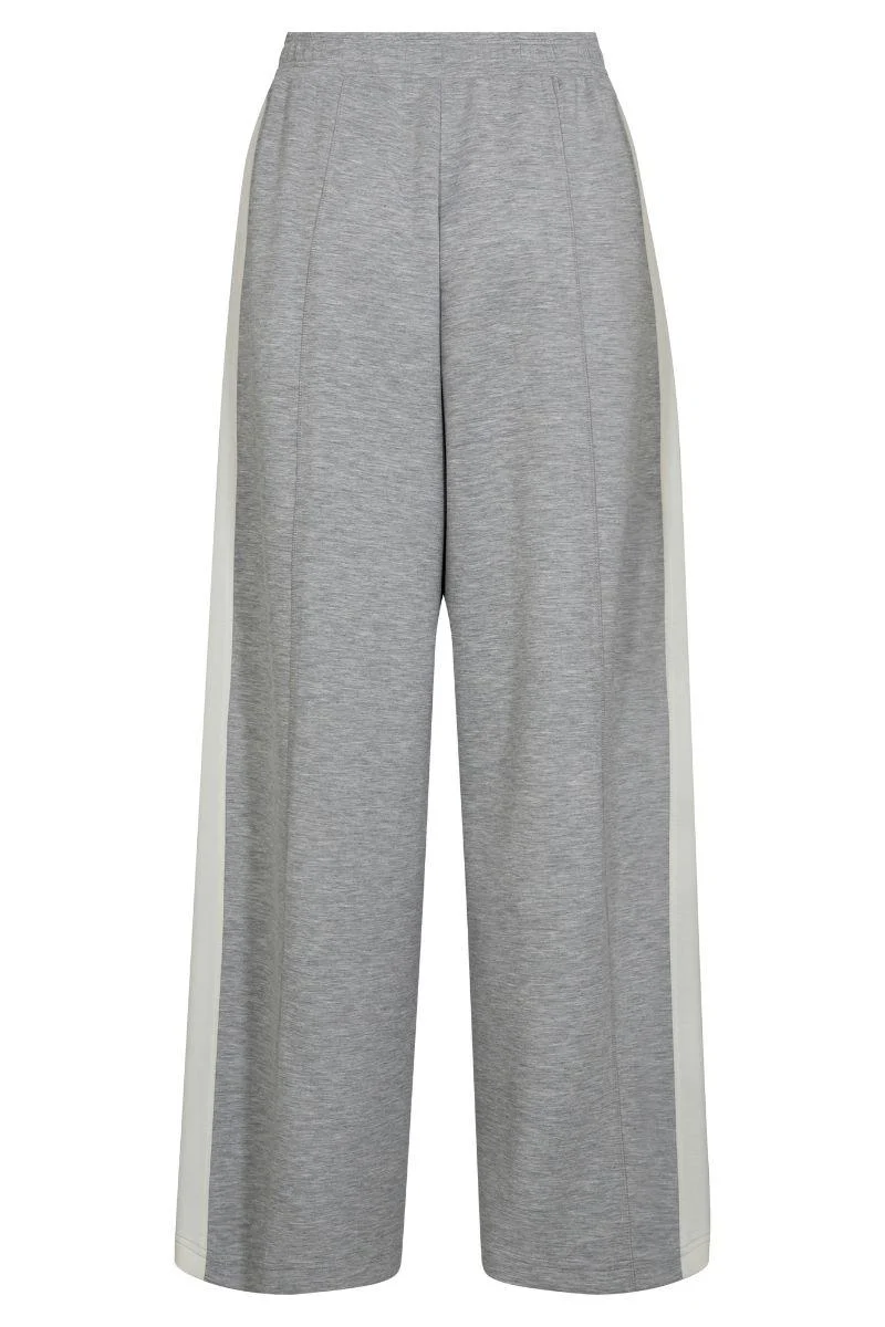 Renzi Stripe Sweatpants | Grey Melange | Bukser fra Mos Mosh - Image 4