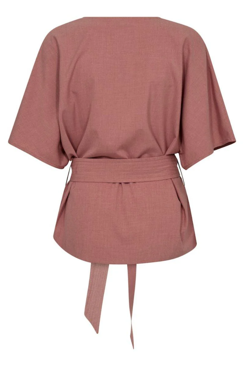 Rikas Roy Blouse | Dusty Rose | Bluse fra Mos Mosh - Image 4