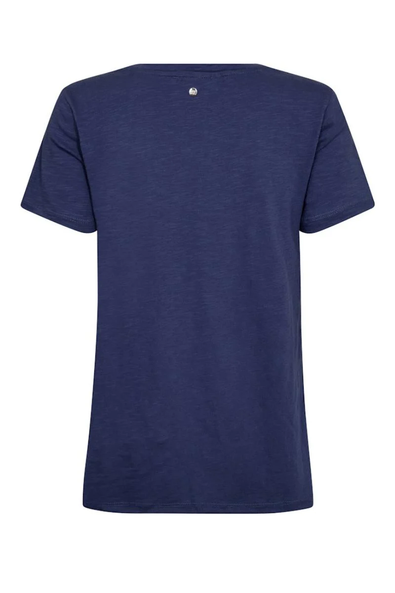 Romi Gethi O-SS Glam Tee | Crown Blue | T-Shirt fra Mos Mosh - Image 2