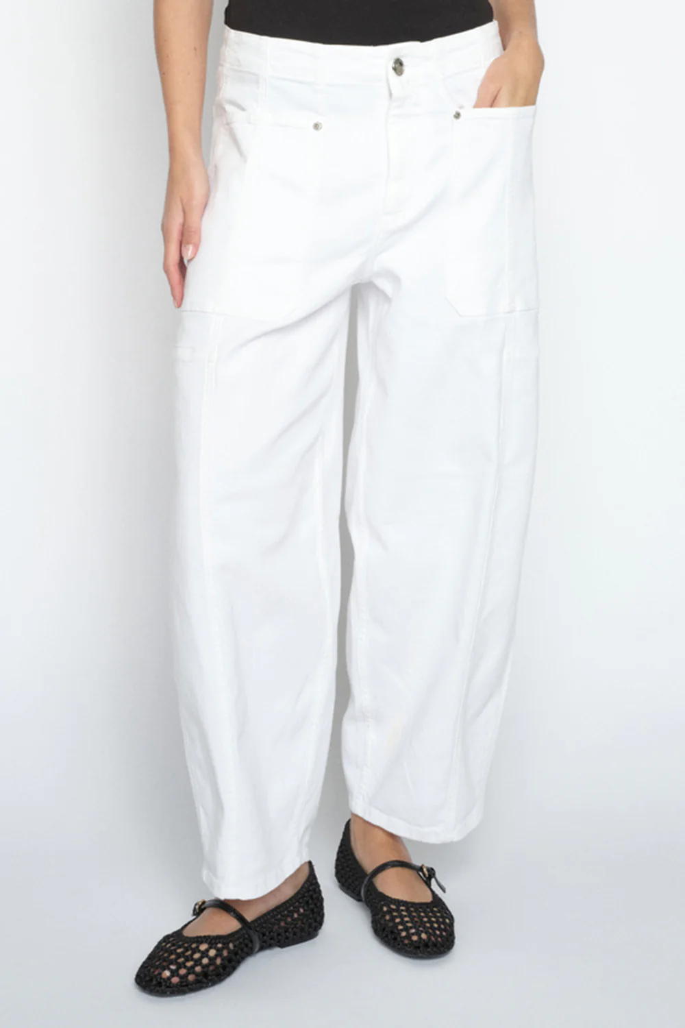 Rosy Bianco Pant Ankle | White | Bukser fra Mos Mosh
