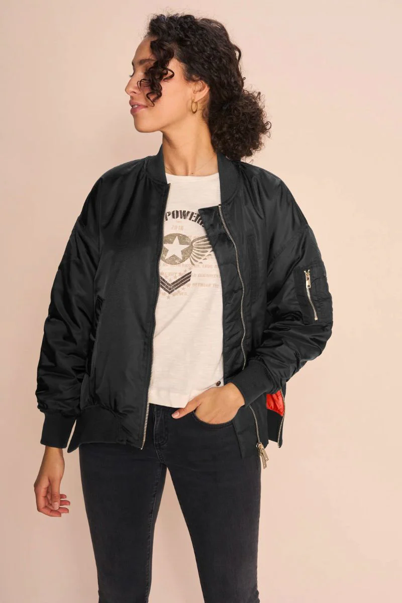 Ruby Bomber Jacket | Black | Jakke fra Mos Mosh - Image 2